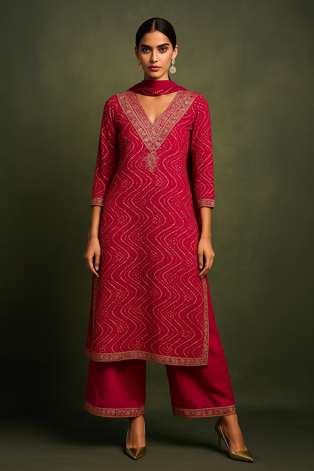 Magenta Glow Kurti