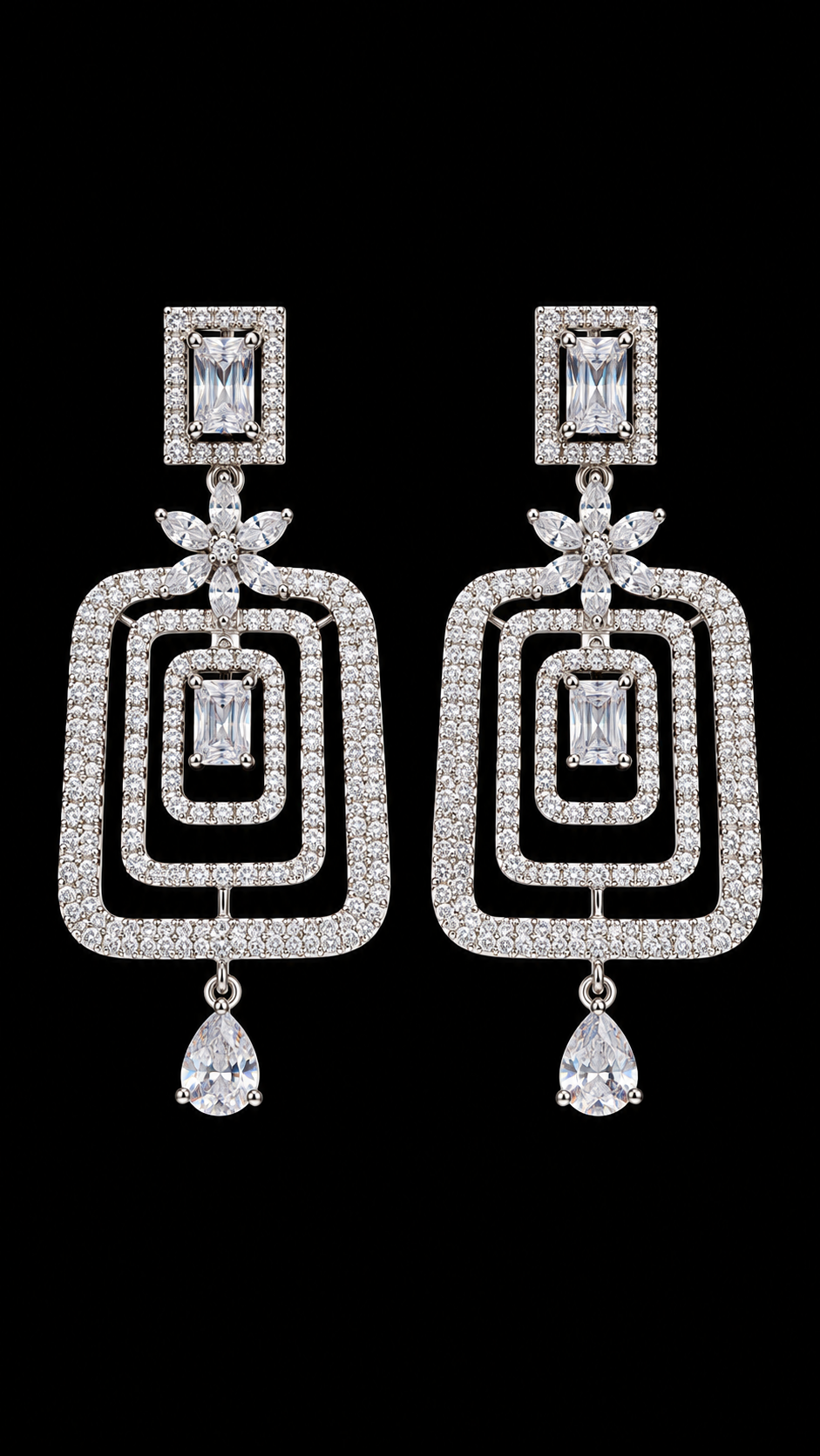 Crystal Frame Ear rings|ZR2564