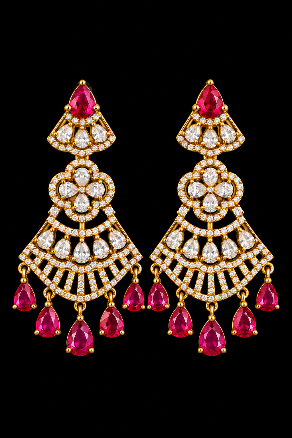 Ruby Charm Ear rings|ZR2554
