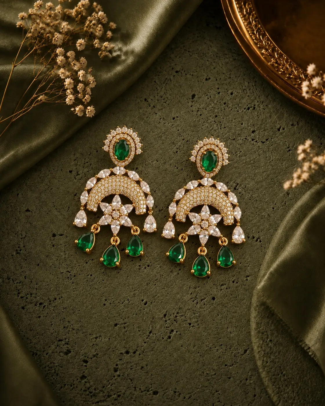 Green splendour Ear rings
