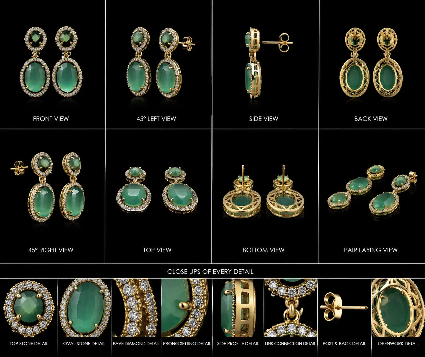 AQUA HALO EAR RINGS