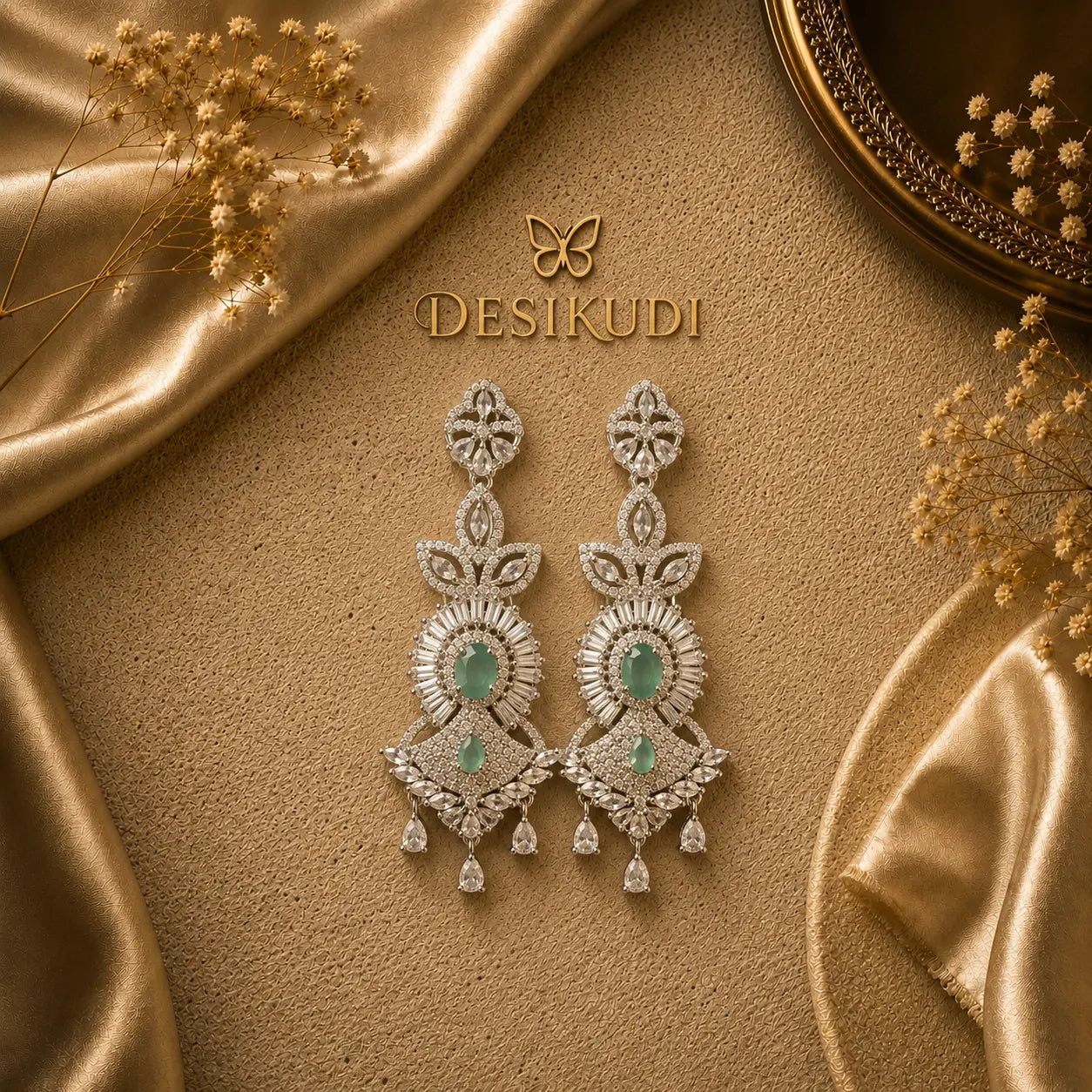 Aqua Sage Ear rings