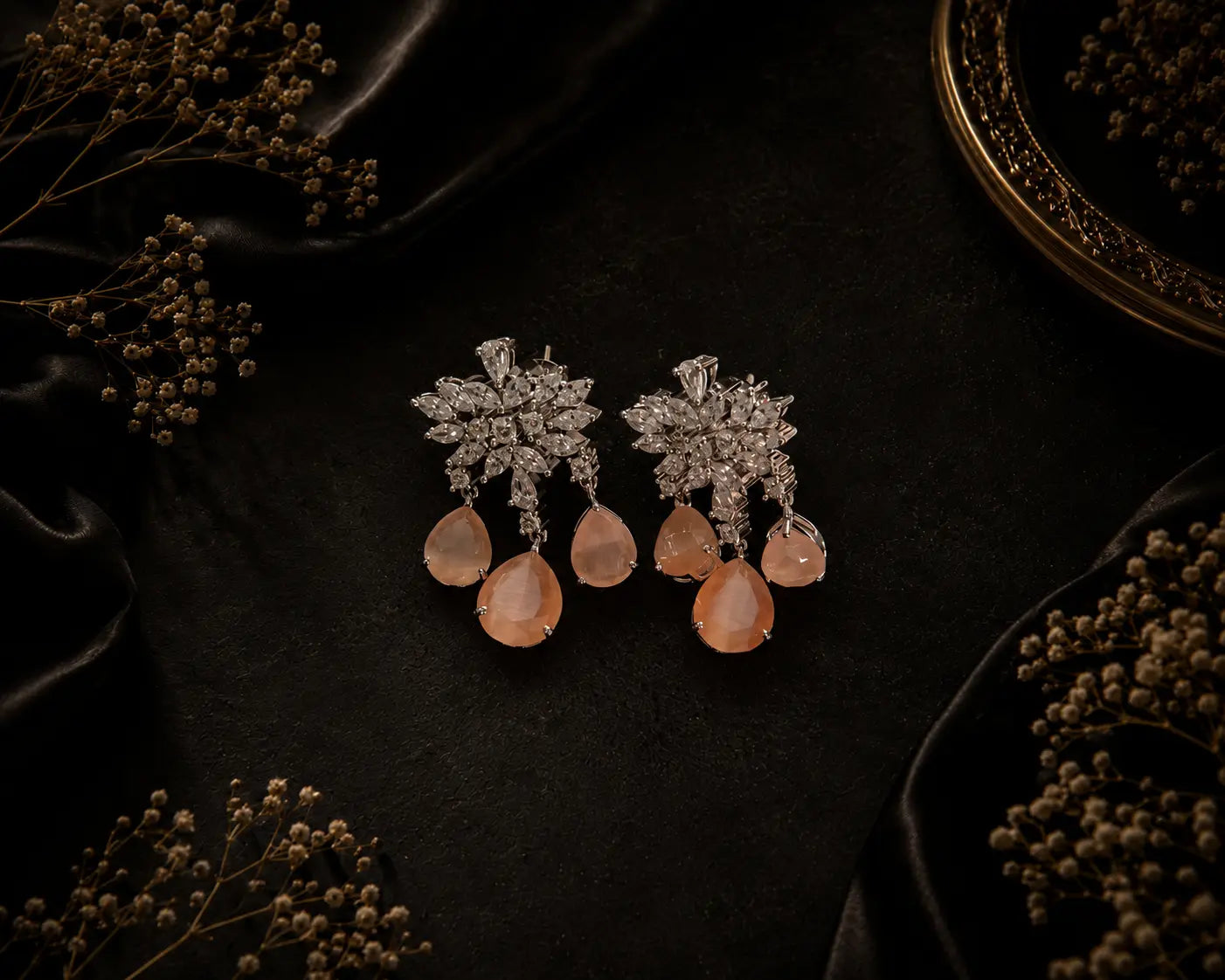 PEACH DEW EAR RINGS
