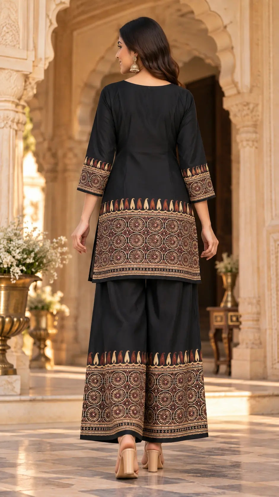 Black Gajji Palzzo Set