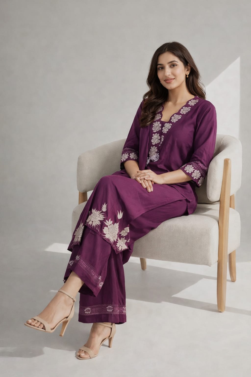 Violet Kurti Set