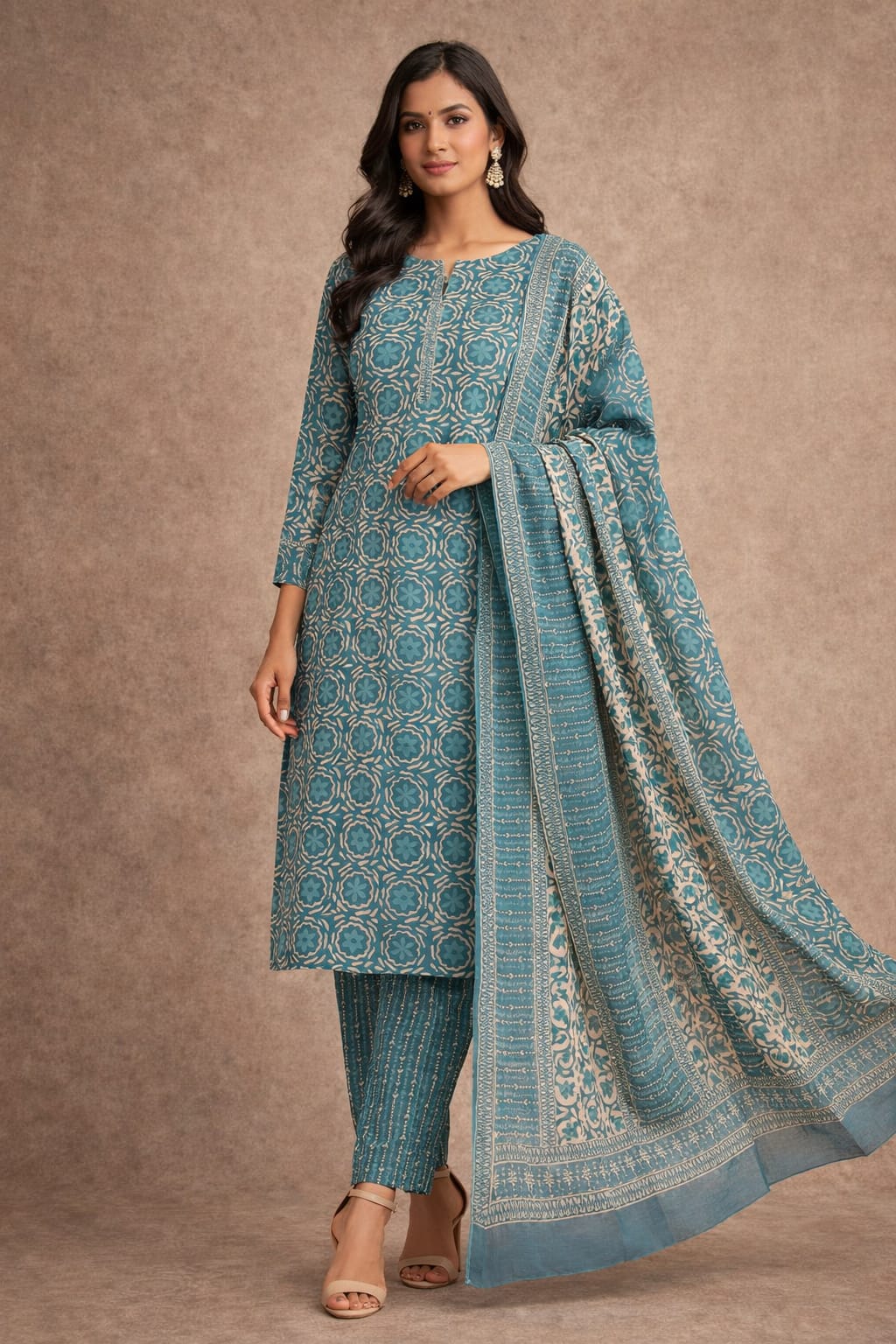Blue Kurti Set