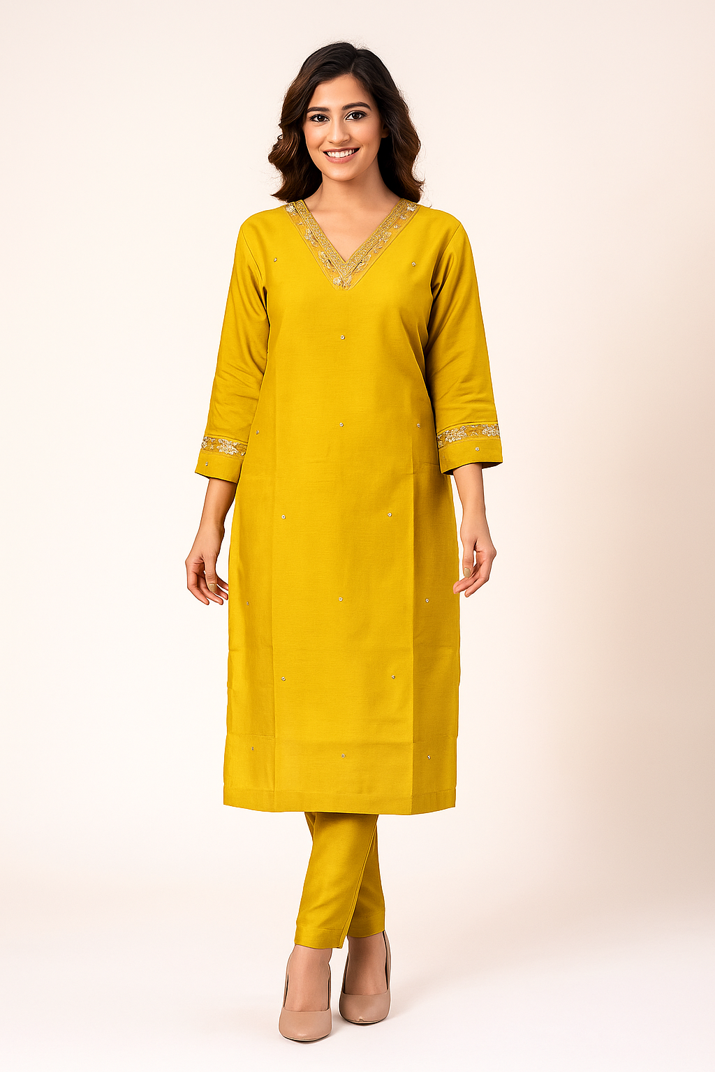 SUNSHINE YELLOW KURTI SET