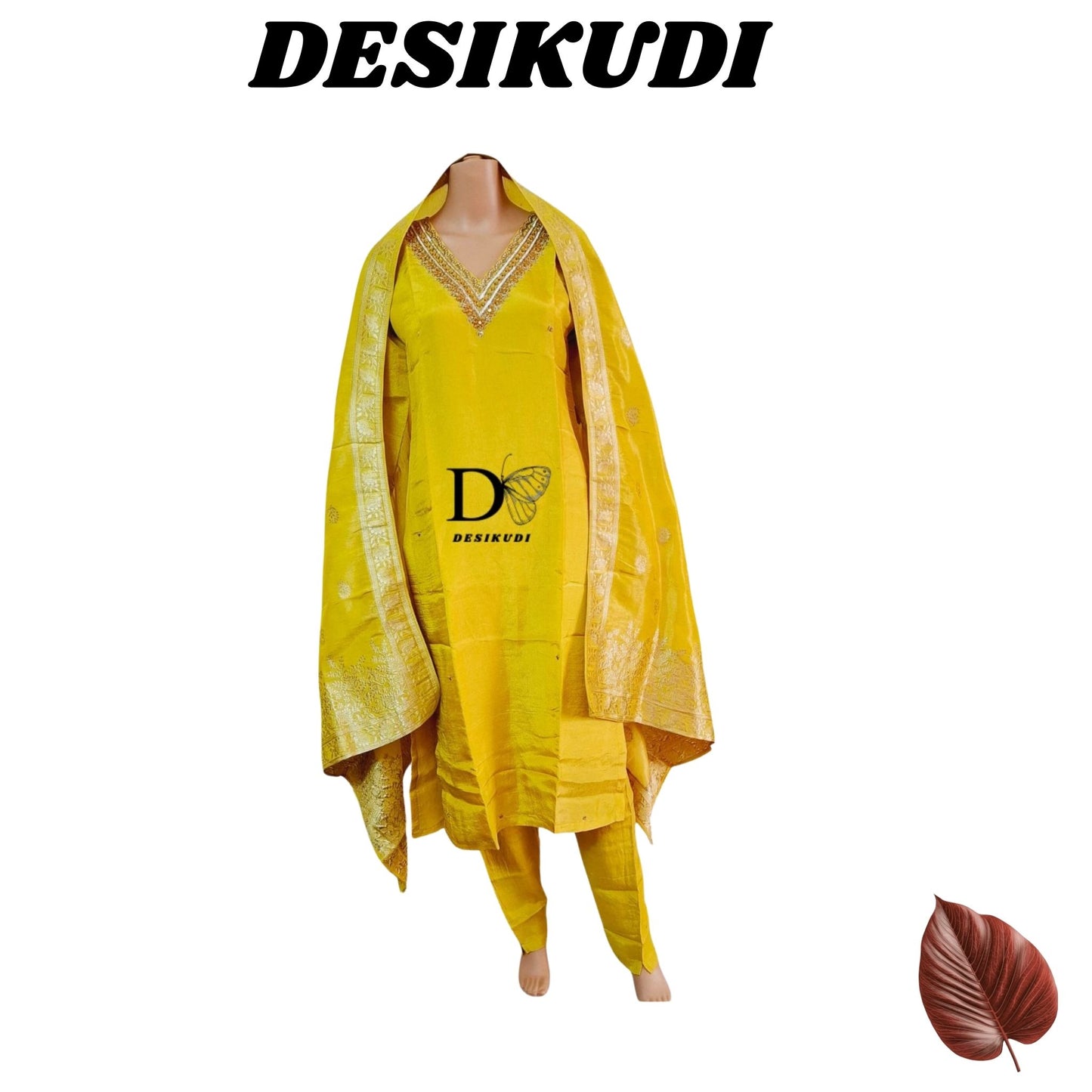 GOLDEN GLOW KURTI SET