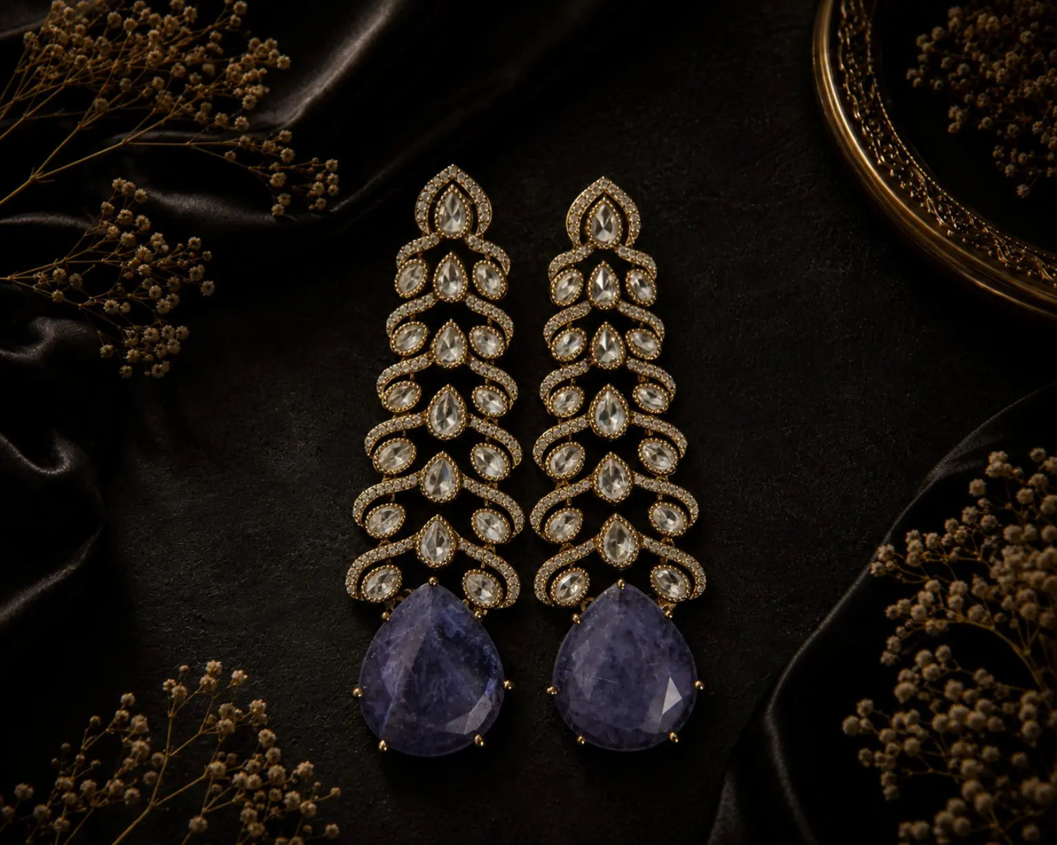 Sapphire Veil Ear rings