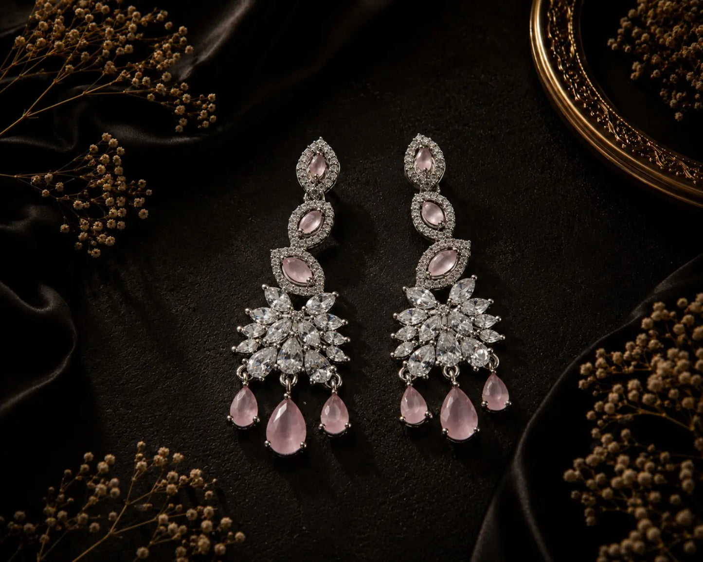 Blush Cascade Ear rings