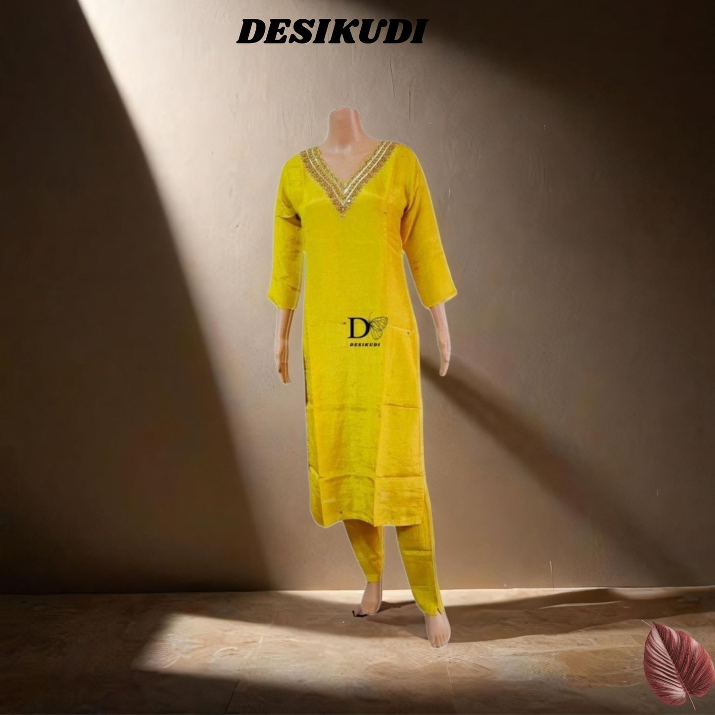 GOLDEN GLOW KURTI SET
