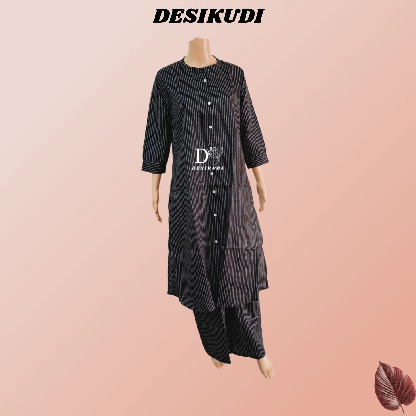 BLACK KATHA WORK PLAZZO