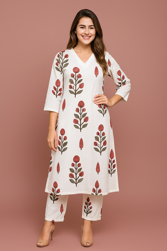 RED FLORAL AURA