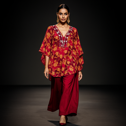 CRIMSON PLAZZO KAFTAN
