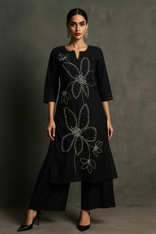 MIDNIGHT BLOOM PLAZZO