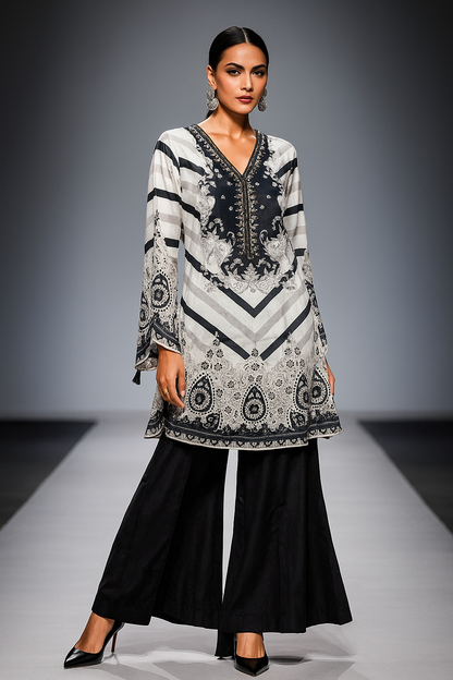 BLACK STRIPES KAFTAN