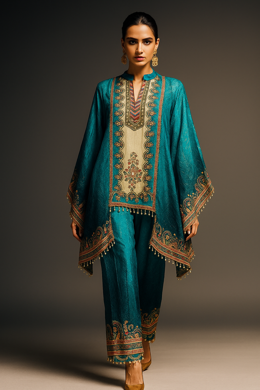 TEAL BLUE KAFTAN