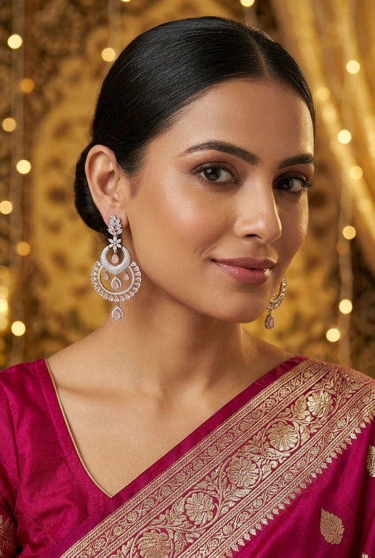 Blush Pink Ear rings|ZR2547