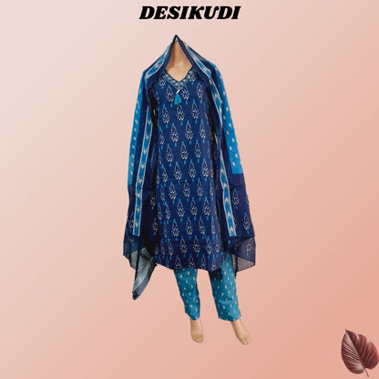 INDIGO IKKAT KURTI