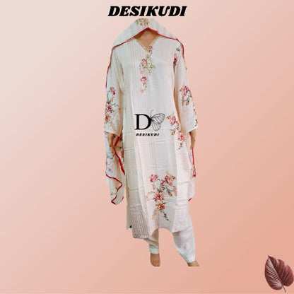 IVORY KURTI SET