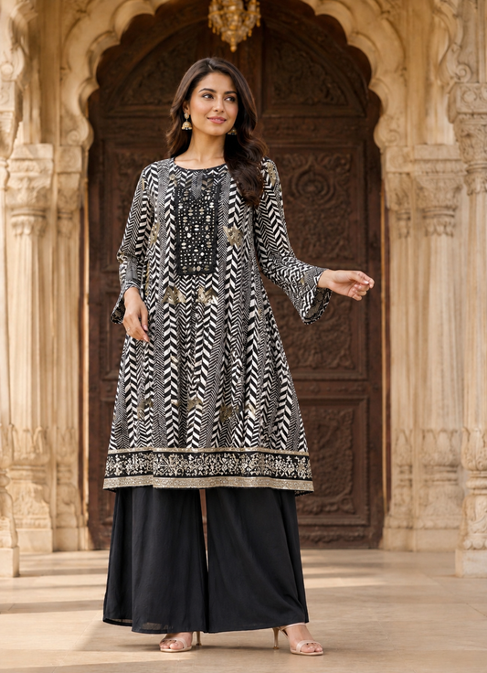 Midnight A line Palazzo Set