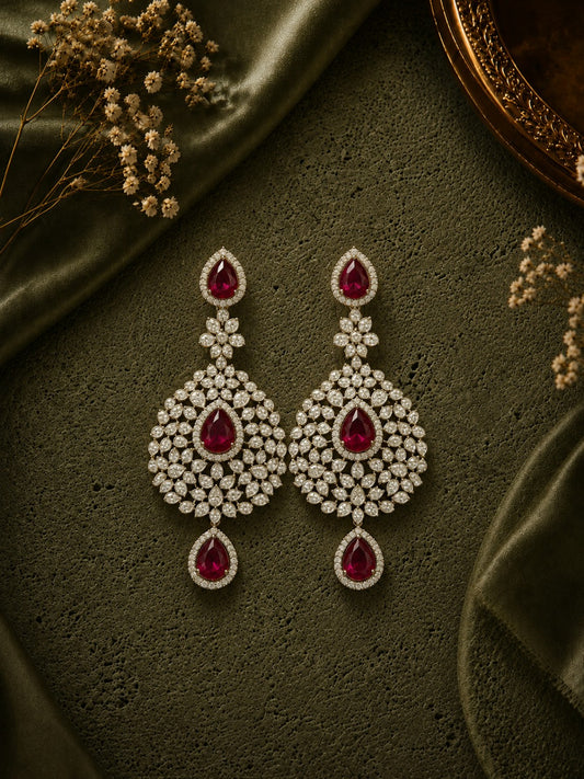 Ruby Chandlier Earrings