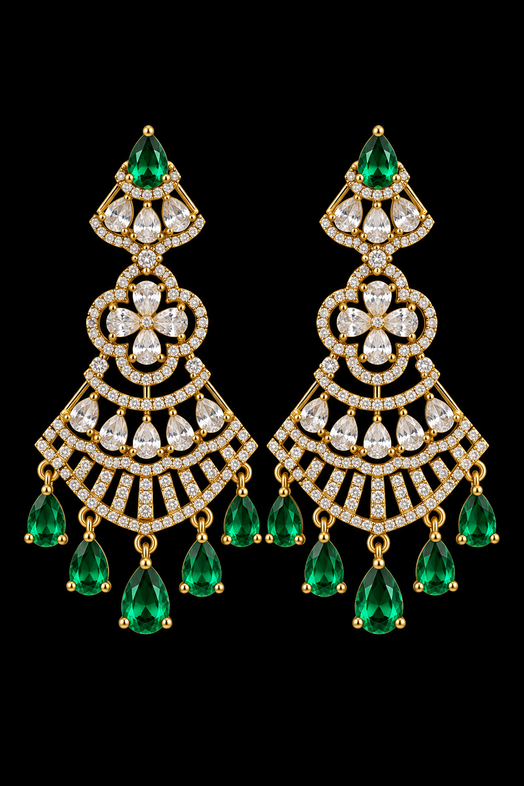 Emerald Grace ear rings|ZR2553