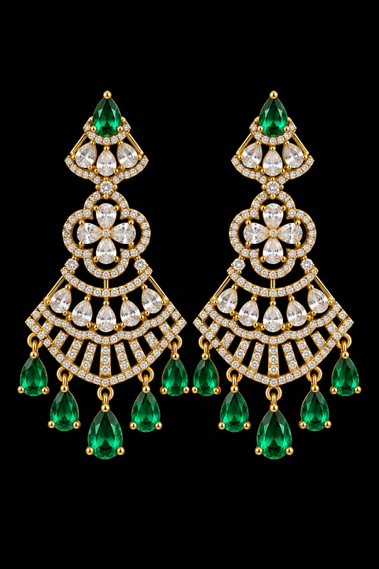 Emerald Grace ear rings|ZR2553