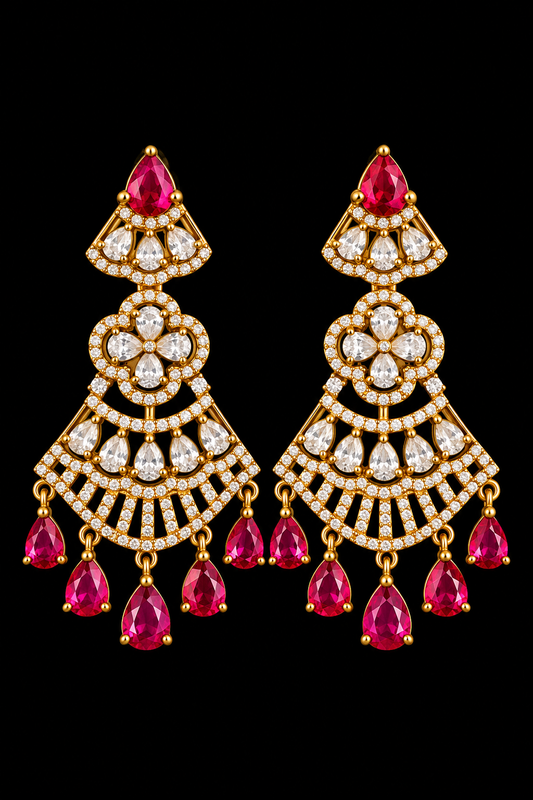 Ruby Charm Ear rings|ZR2554