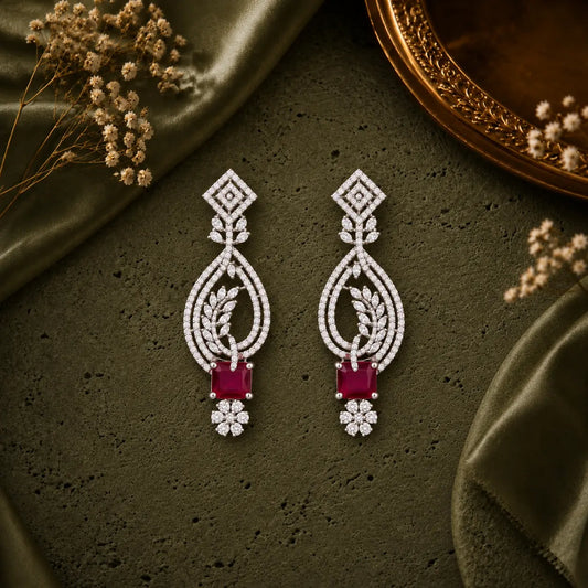 Ruby Ear rings|ZR2532