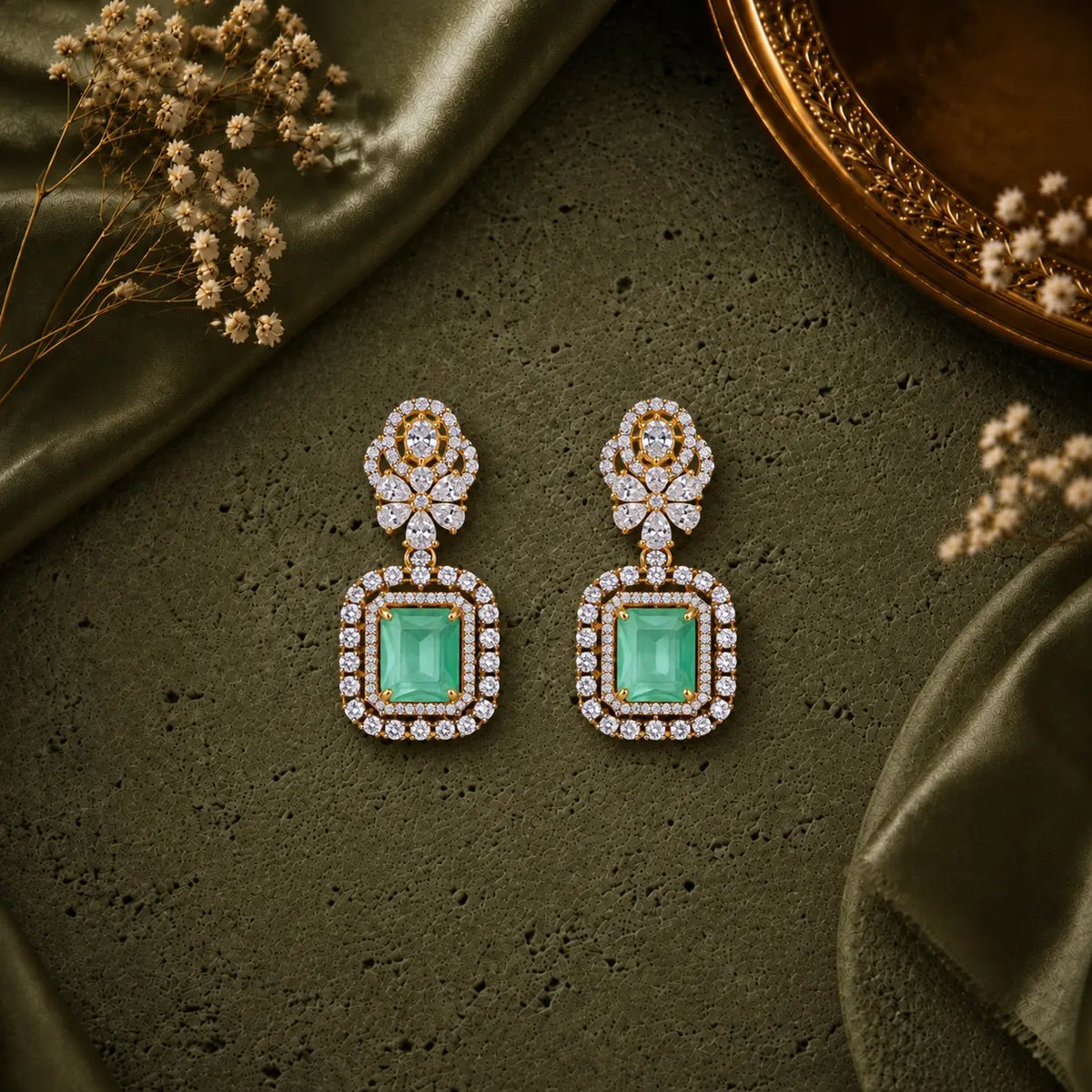Green Elegance Earrings