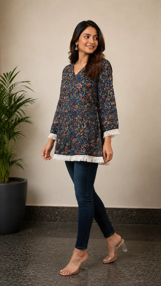 Blue Short Kurti
