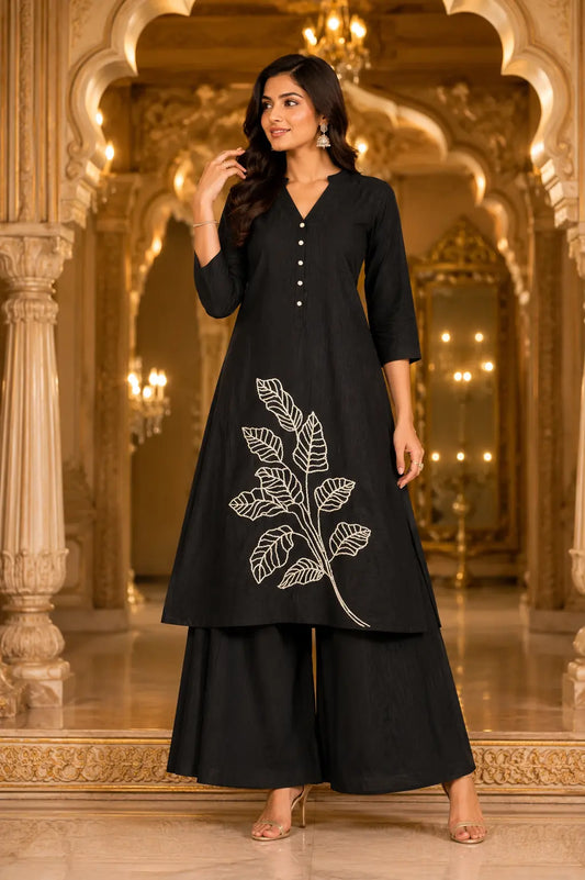 Noir A line Palazzo set