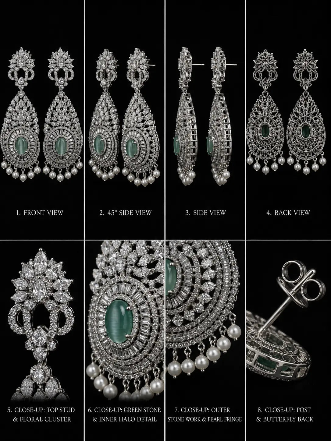 Mint Pearl Ear Rings
