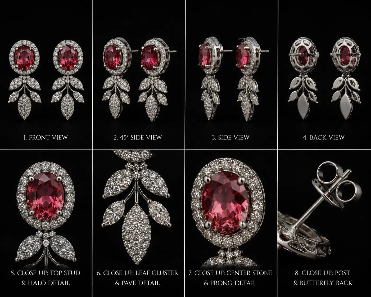Ruby Bloom Ear rings