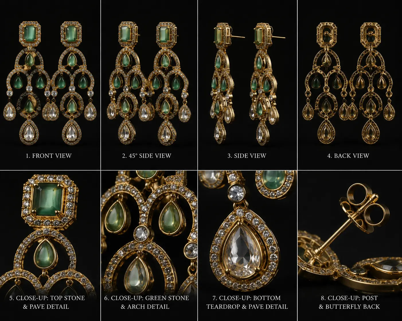Mint Arches Earrings