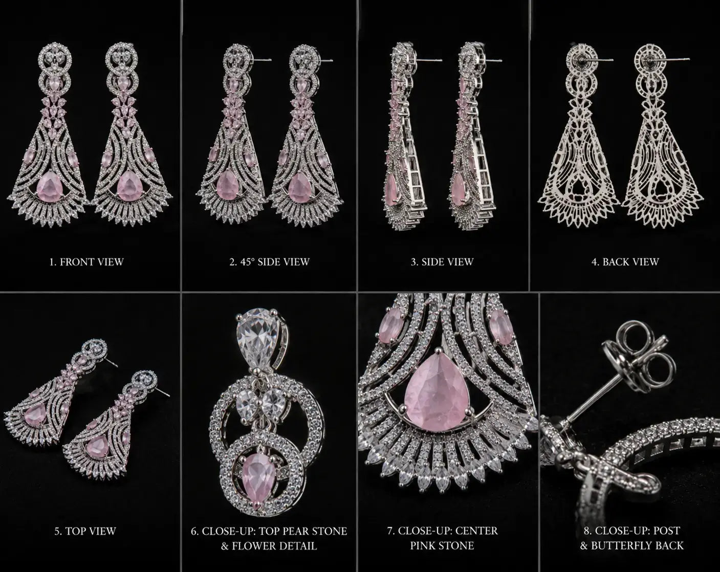 PINK PRISM EAR RINGS
