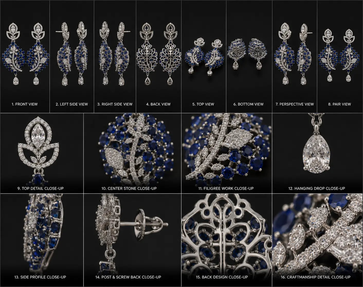 ROYAL FERN EAR RINGS