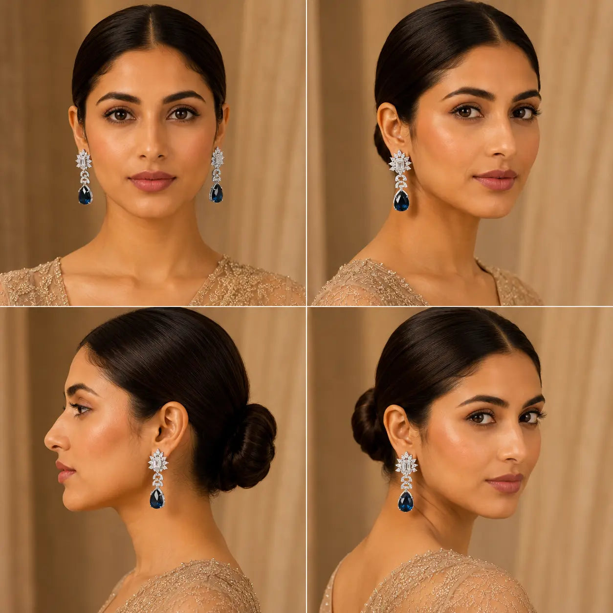 BLUE MAJESTY EAR RINGS