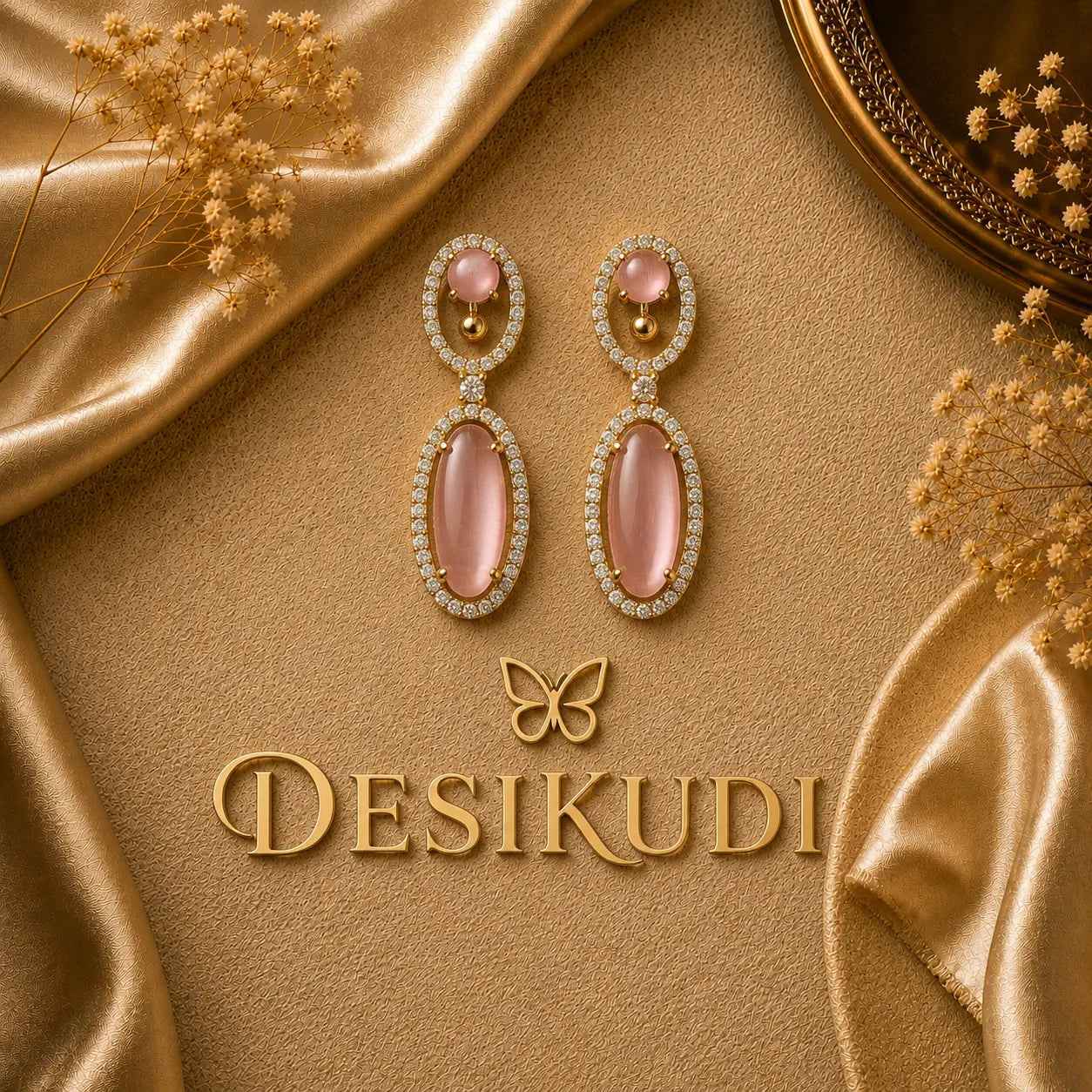 BLUSH HALO EAR RINGS
