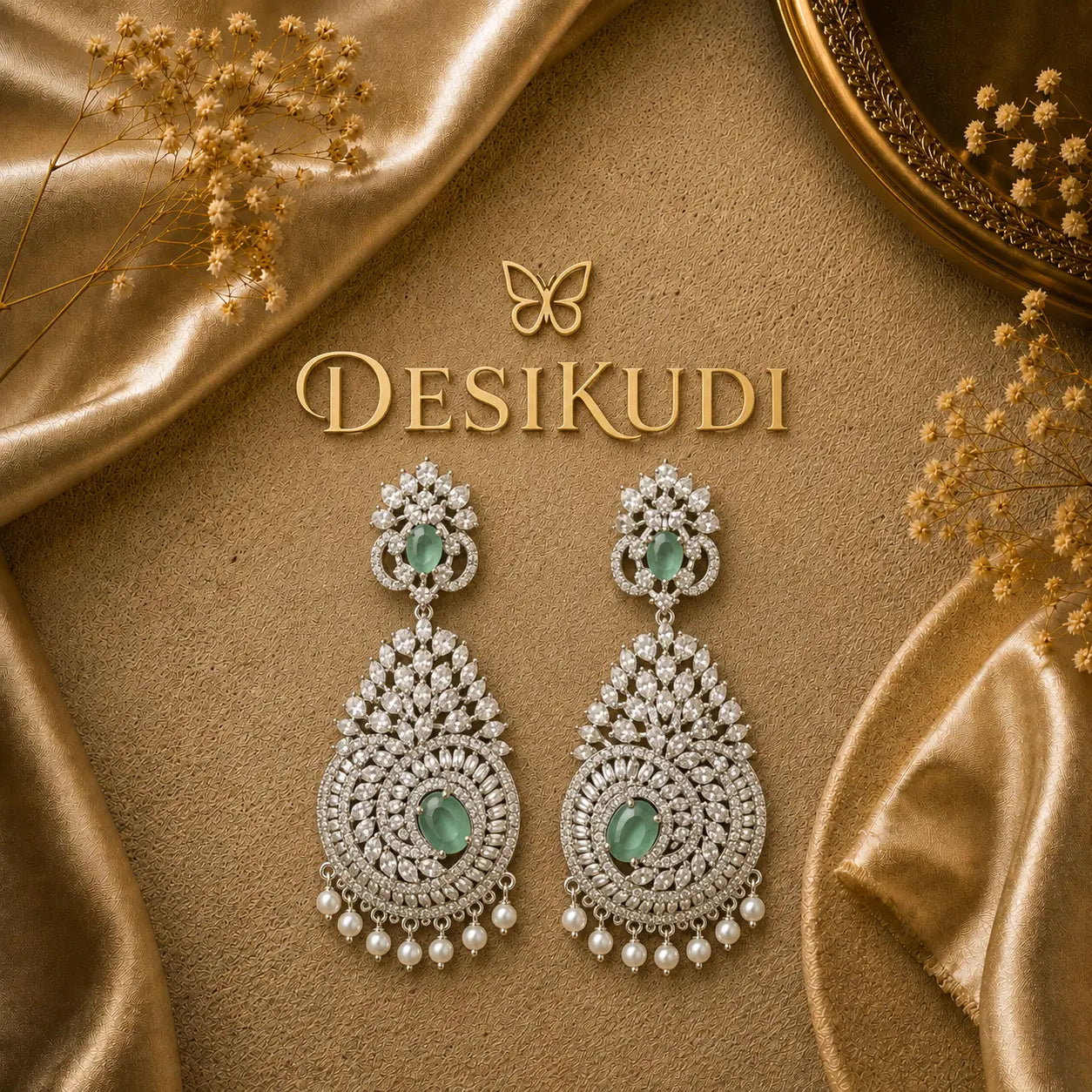 Mint Pearl Ear Rings