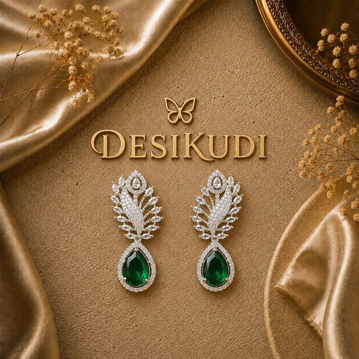 Emerald Frost Ear rings