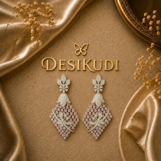 DIAMOND DRAPE EAR RINGS