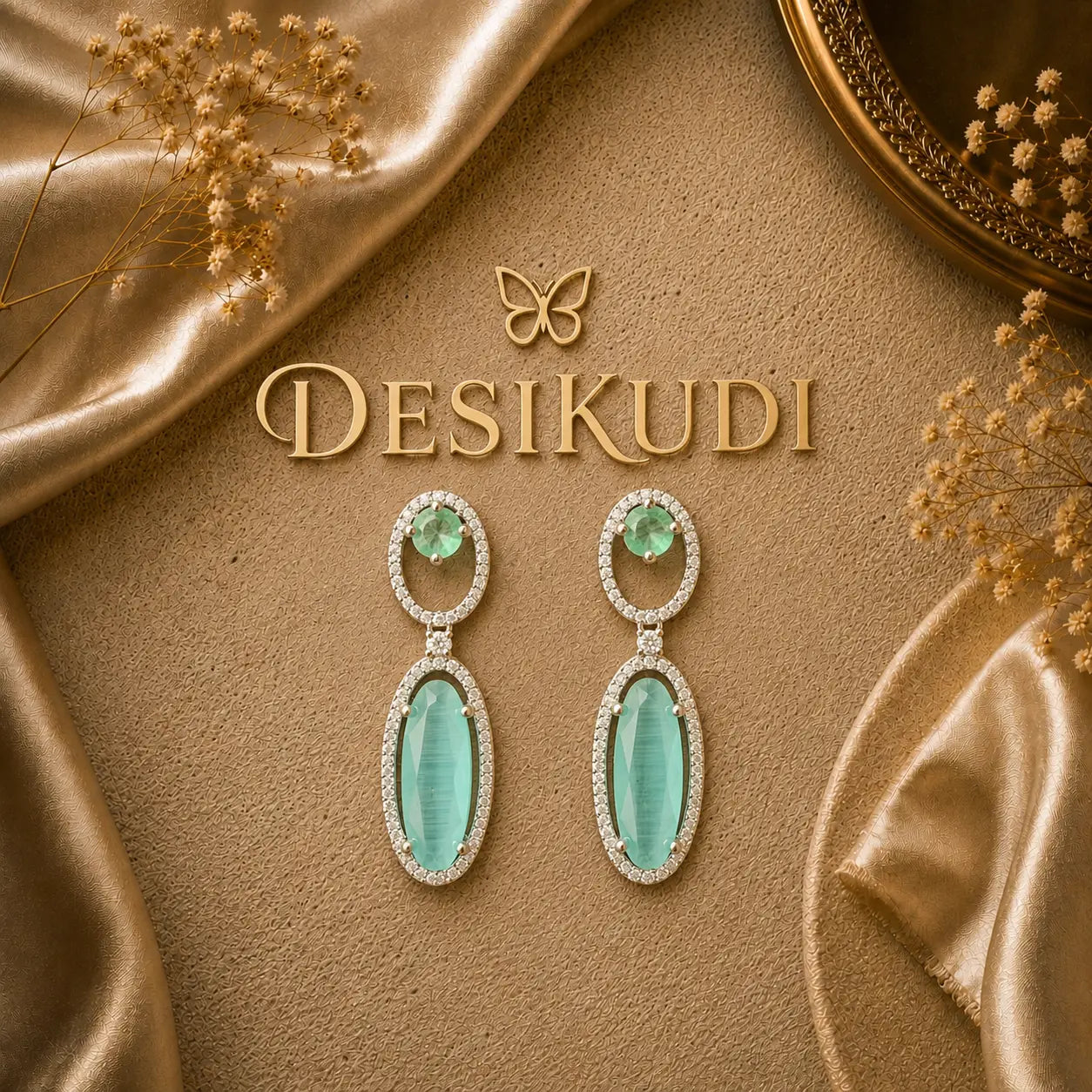 MINT HALO EAR RINGS