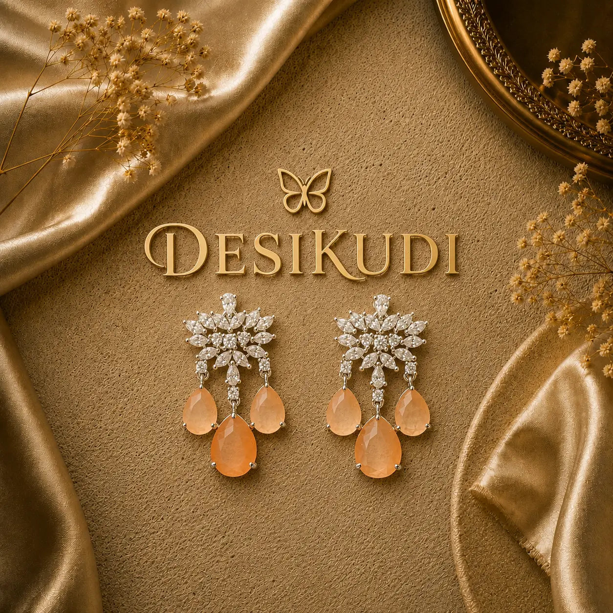 PEACH DEW EAR RINGS