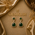 EMERALD AURA EAR RINGS