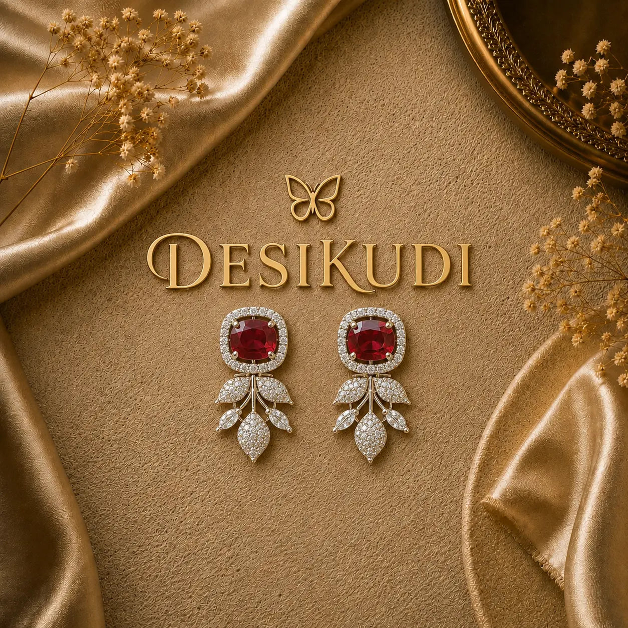 Ruby Bloom Ear rings