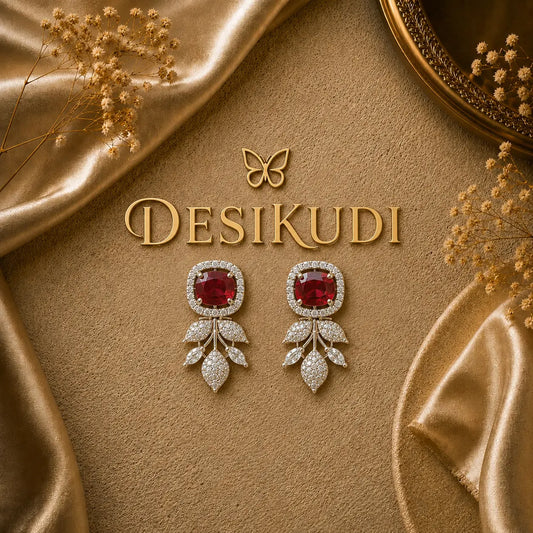 Ruby Bloom Ear rings