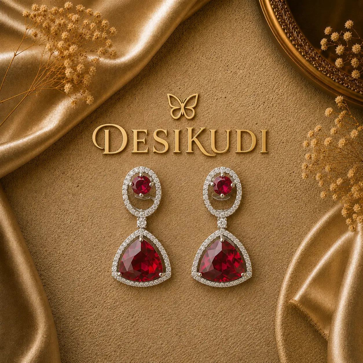 Red Elegance Ear rings
