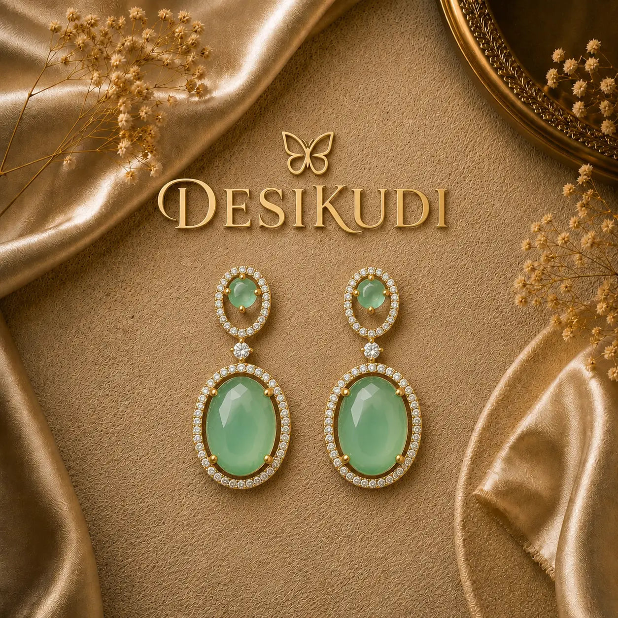 AQUA HALO EAR RINGS